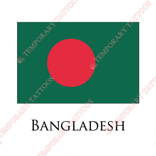 Bangladesh flag Customize Temporary Tattoos Stickers NO.1824
